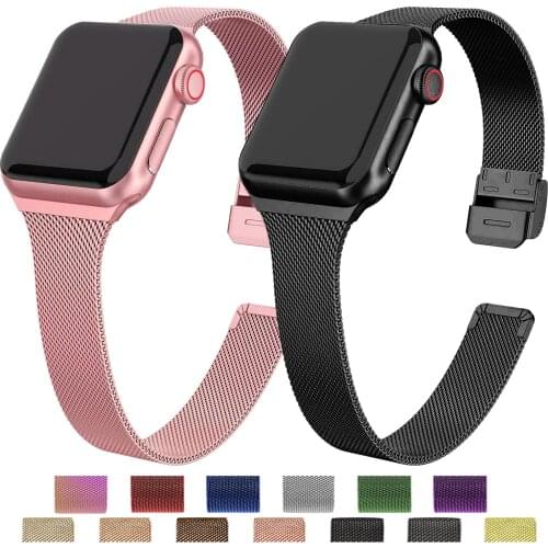 Strap For Apple Watch band 44mm 40mm Stainless steel metal bracelet correa for Apple watch 6 5 4 3 SE for iWatch band 42mm 38mm