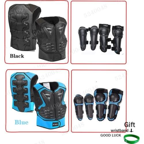 With Gift For Height 0.8-1.7M Child Baby youngth Motocross Body armor Vest Cycling Skiing suits Chest Spine Knee Elbow Guard