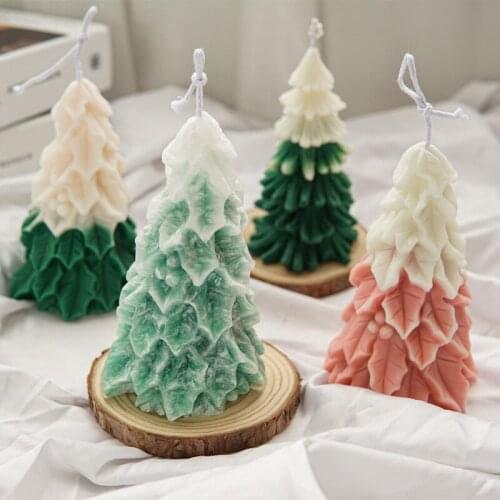 3D Christmas party silicone mold Christmas tree cedar aromatherapy candle silicone Christmas tree silicone mold cake mould