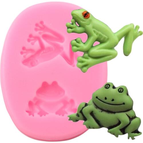 Frog and Bull Frog Silicone Molds Cupcake Topper Fondant Mold Cake Decorating Tools Candy Resin Clay Chocolate Gumpaste Moulds