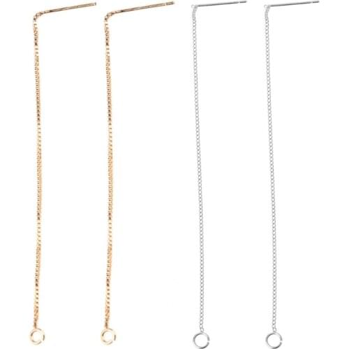 DIY Ear Wire Thread With Jump Ring 3.5" Dangle Earring Connectors Jewelry Making