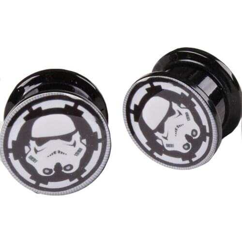 LS Star War Oil Logo ear tunnel wholesales 64pcs 8 size body jewelry ear plug tunnel and expander