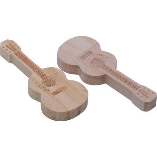 Natural wooden bamboo Guitar model usb flash drive pendrive 4GB 8GB 16GB 32GB 64GB 128GB memory stick LOGO customize