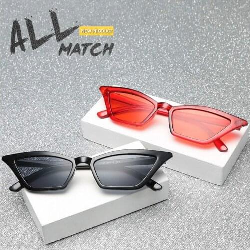 Europe America New Skiing Leisure Cats Eye Sunglasses Womens Street Retro Personality Versatile Small Frame Sunglasses UV400