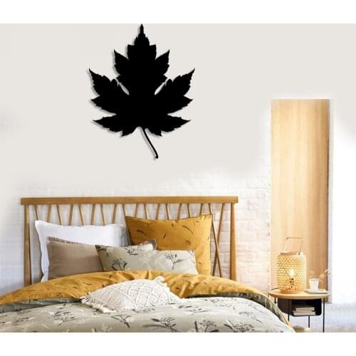 Outside Contoured Minimalist Leaf Pattern Wall Room Accessory Wooden Table 50x40cm
