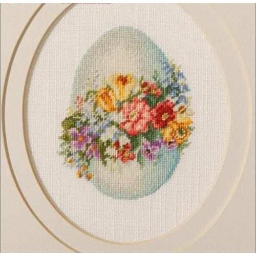 Top Quality Cute Lovely Counted Cross Stitch Kit Easter Eggs Painted With Flowers Flower Wiehler 4791