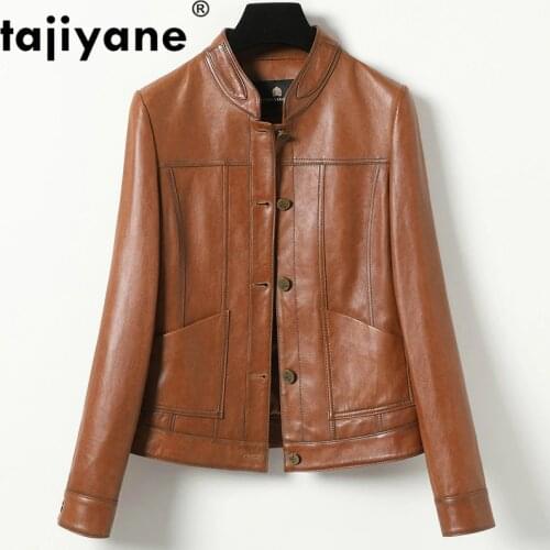 Tajiyane Womens Leather Jacket Women Clothes Coats and Jackets Women Sheepskin Coat Female Short Motocycle 2020 CN198P69 WPY555