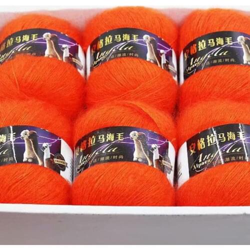 5pieces 50g Drawing-down Mohair Hand Woven Medium and Thin Wool Double Knit Yarn Mohair Yarn Cotton Yarn Wool Yarn