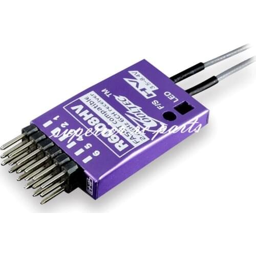 6 Channel 2.4G Receiver R6008HV B Futaba Fasst Compatible with Metal Shell for RC Model Airplane Multicopter