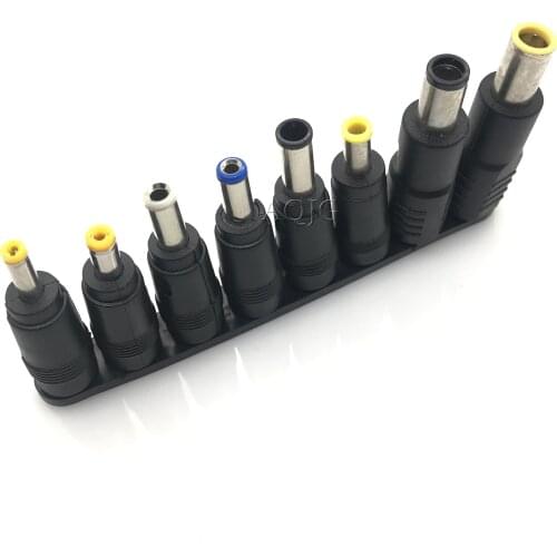 8 Tips Head Universal DC Power Charger Adapter Supply Connector Set Jack to Plug Charging for Laptop Notebook Tablets PC AQJG R