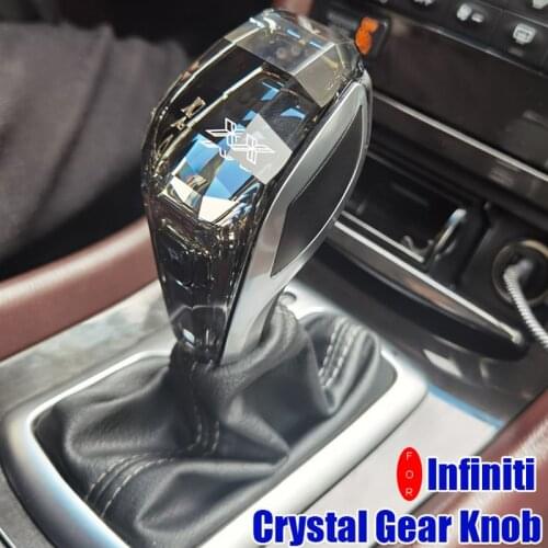 Automatic Gearbox Crystal Handles Gear Shift Knob For Nissan Infiniti Q70 QX60 QX80 Q60S EX25 FX35 Car Crystal Handles Gear Knob