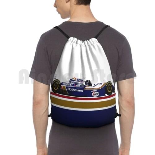 Damon Hill-Williams Fw16B Late Season With Rothmans Colours Backpack Drawstring Bag Riding Climbing Gym Bag Damon Salvatore