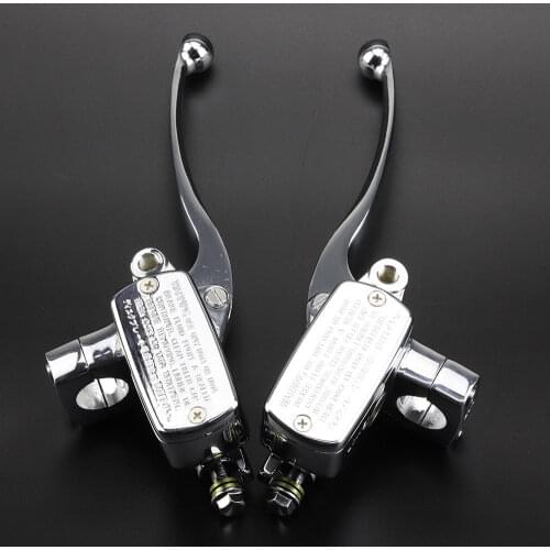 2pcs Motorcycle 7/8" 22mm Hydraulic Brake Clutch Master Cylinder Lever Universal For Honda Yamaha Suzuki Kawasaki Aprilia Ducati