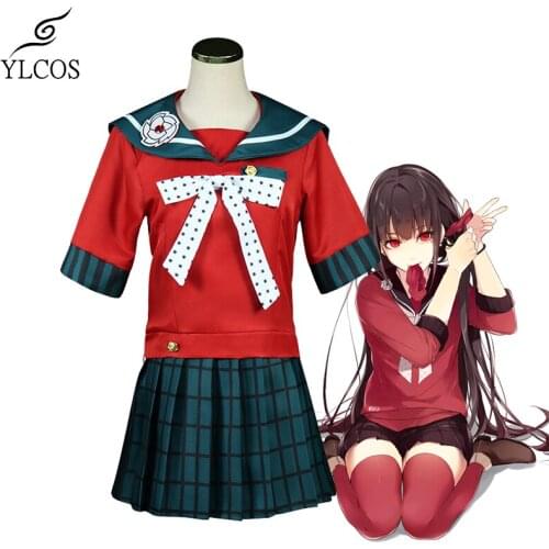 Game Danganronpa V3 Costumes Harukawa Maki Cosplay Halloween Party Sailor Suit For Women Girls Cute Skirt