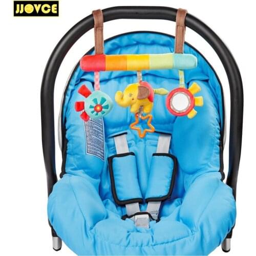 JJOVCE Baby Car Safety Seats Hanging Toys Boys Girls Soft Plush Elephant Baby Sensory Development Toy Dolls Stroller Accessories