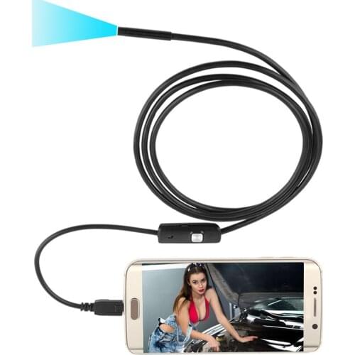 7mm Lens USB Endoscope Camera Waterproof Wire Snake Tube Inspection Borescope For OTG Android Phones Car Diagnostic Tools