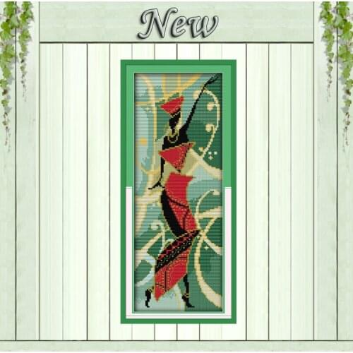 African girl dance diy home decor painting counted print on canvas DMC 11CT chinese Cross Stitch Needlework Sets Embroidery kits