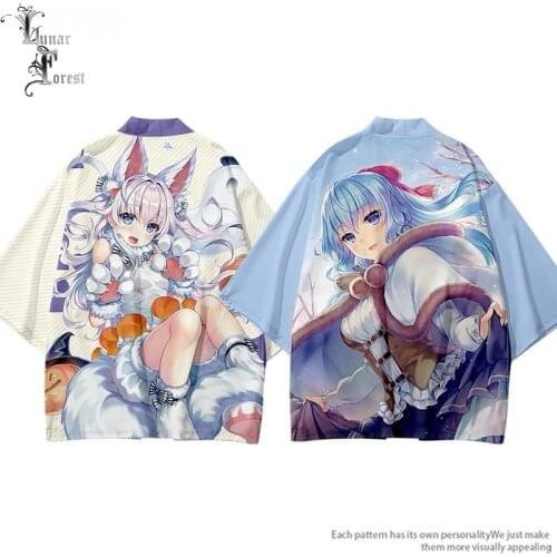 Spirit Chronicles 3D Printing Japanese Kimono Haori Yukata Women/Men Fashion Anime Summer Casual Cool Short Sleeve Streetwear