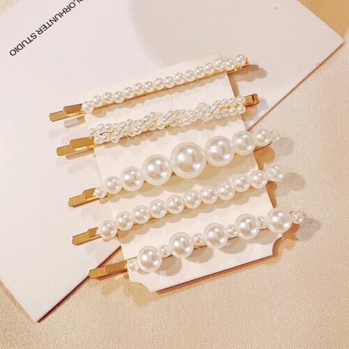 Korean Handmade Pearl Hair Clips Pins Sweet Twist Beaded Hair Barrettes For Women Girls Hairgrips Hair Accessories Jewelry 2020