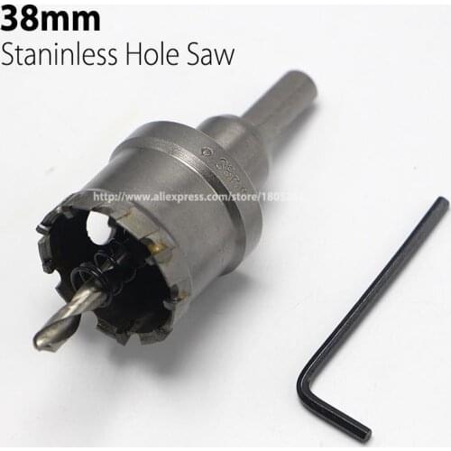 38mm 1.5" Core Drill Bit Hard Alloy Metal Hole Saw Drill Bit for Steel Metal Alloy Cutter Metal Working