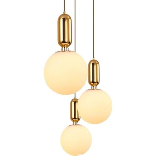 LukLoy Modern Ball Pendant Light Cord Pendant Lamp Hang Light for Bedroom Living Room Kitchen Island Foyer Shop Cafe Study