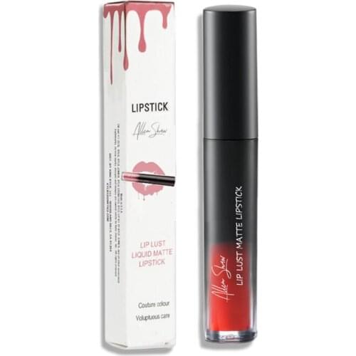 Matte Lip Gloss 12 Colors Nude Lasting Waterproof Liquid Lipstick Red Wine Lip Makeup Maquiagem Profissional Completa T1186