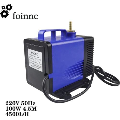 CNC 220V 100W Multifunctional submersible pump 4.5M 4000L/H for spindle Cooling on engraving cutting machine（Free 5m PU tube