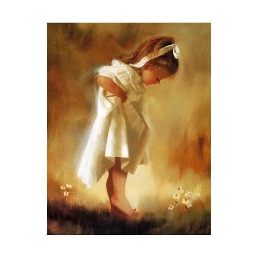 Needlework Crafts 14CT Unprinted Embroidery People Quality Counted Cross Stitch Kits Set DIY Naughty Girl Baby Home Decor