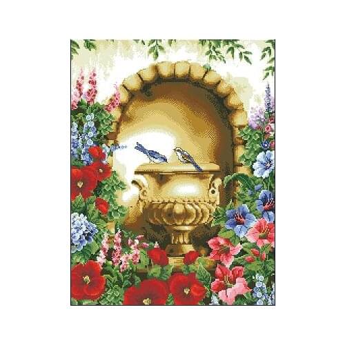 Birds For Needlework Kit NOT PRINTED Cross stich Painting Set Cross Stitch Kits Cross-stitch Embroidery Set Stitch Kits Cross