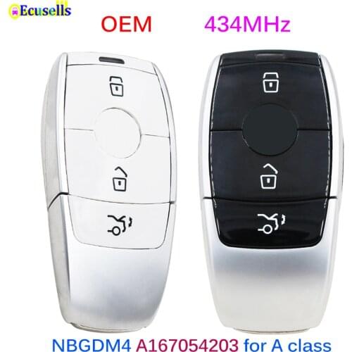 OEM Genuine SMART KEY PROXIMITY Remote Car Key 4 Button 434MHz for Mercedes-Benz A Class A35 AMG A220 A250 NBGDM4 A167054203