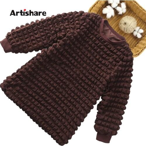 Girls Dress Solid Color Dress For Girl Casual Children Dresses Spring Autumn Childrens Costumes For Girls 6 8 10 12 14