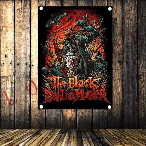 Rock Band Posters Banners & Flags Hip hop\Jazz\Reggae\Heavy Metal Music Poster Tapestry Hanging Painting Background Decor Cloth
