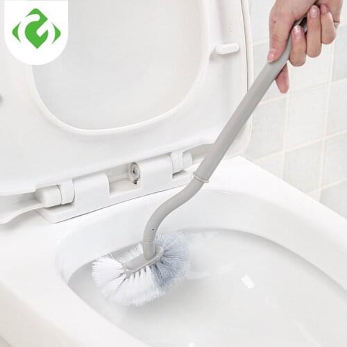 1PC Dead Corner Cleaning Double Side Curved Plastic Brush Toilet Bathroom Long Handle Cleaning Brush GUANYAO