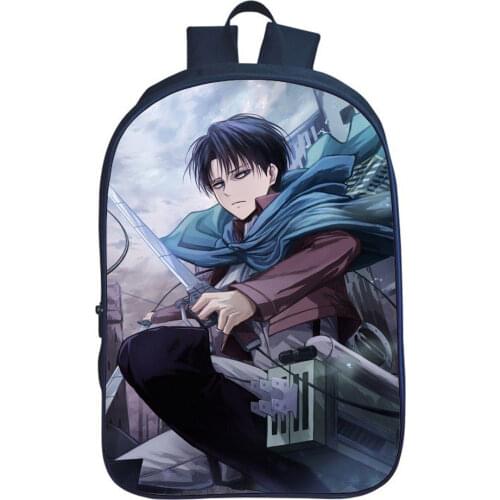 Anime Attack On Titan School Bags Boys Girls Bag Student School Bag All-match Simplicity Large Capacity Bookbag Teens Rucksack