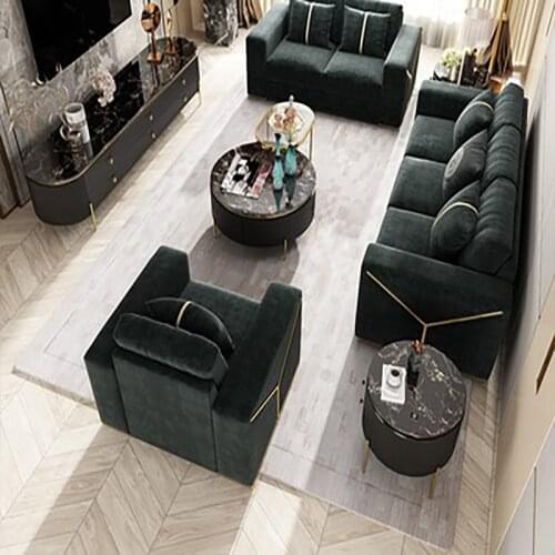 Louvre Italian Light Luxury Sofa Sales Office Postmodern Luxury Villa Club Beauty Salon Fabric Furniture Combination