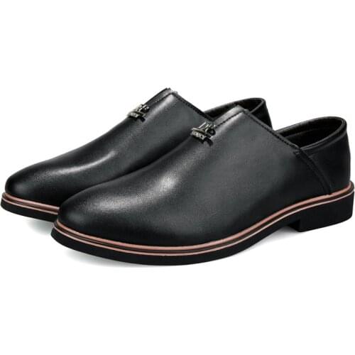 Pop New Classic Business Mens Dress Shoes Vogue Elegant Formal Wedding Shoes Men Slip on Office Oxford Shoes for Men Oxfords