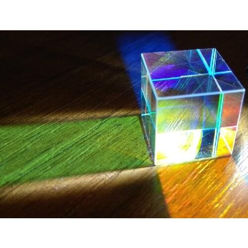 10*12.7mm Optical Prism Rectangle Cube Prism High Energy Standard Rectangle Cube Beam Splitter Prism Color Combination Prism