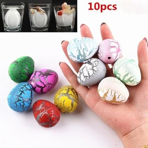 10Pcs Random color Magic Water Growing Egg Hatching Colorful Dinosaur Add Cracks Grow Eggs Cute Children Kids Toy For Boys