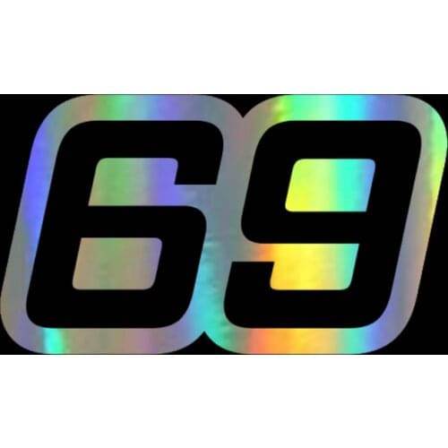 15.2CM*8.8CM Personalized Number 69 Car Sticker Vinyl Car-styling Car Stickers and Decals Graphical Decal Black/Silver/Laser