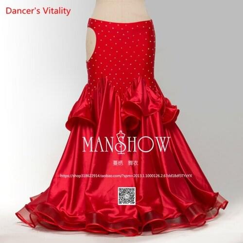 2018 Luxury Custom Made Professional Women Belly Dancing Clothes Full Circle Skirts Flamenco Skirts Satin Belly Dance Skirt