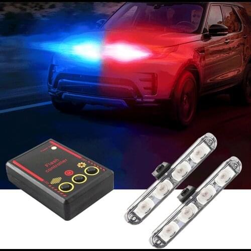 2x4 LED Car Truck FSO Flashing Firemen Automobiles Strobe Warning Police Light Ambulance Emergency Flasher DRL Day Running light