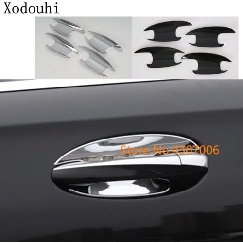 Car Body Styling Cover Trim External Door Bowl Stick Lamp Frame 4pcs For Mercedes Benz A Class W177 A180 A200 A250 2019 2020