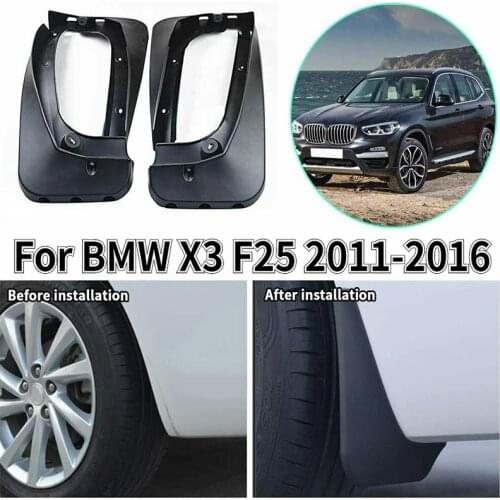 4pcs Front Rear Car Mudguards for BMW X3 F25 2011-2016 Fender Flares Mud Splash Guards Mud Flaps Mudflaps Accessories