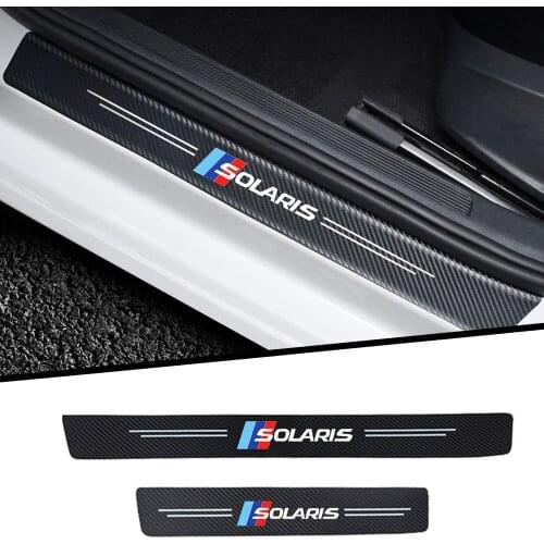 4pcs Cloth fiber Car threshold protect Car sticker car accessories interior decoration for solaris hyundai