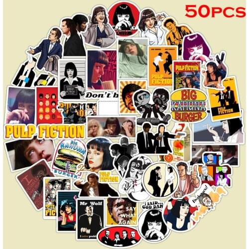 50pcs TV series Pulp Fiction sticker Classic American series waterproof graffiti sticker DIY luggage laptop bicycle