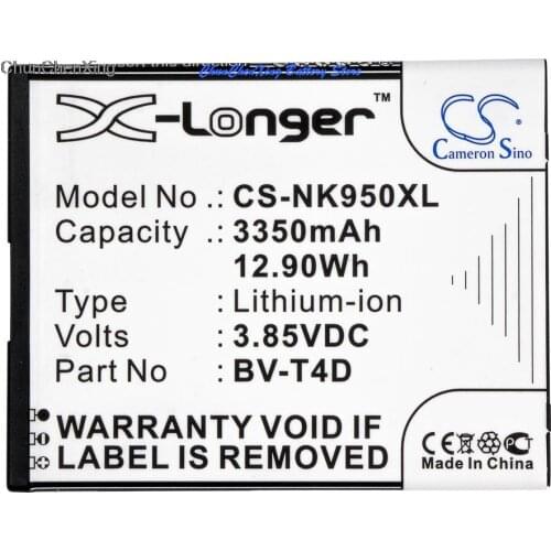 Cameron Sino 3350mAh Battery BV-T4D for Nokia Cityman, Lumia 950 XL, Lumia 950 XL Dual SIM