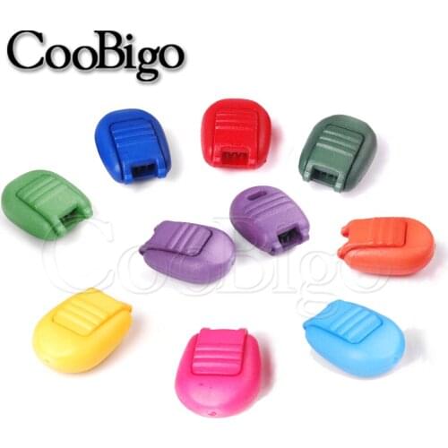 10Pcs15mm*22mm Colorful Plastic Zipper Pull Cord Ends Clip For Rope Lanyard Backpack Sportswear Shoelace Paracord Cord Accessory