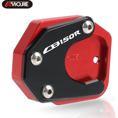 For Honda CB150R 2017 2018 2019 2020 2021 CNC Aluminum Motorcycle Side Stand Enlarger Kickstand Enlarge Plate Pad Accessories