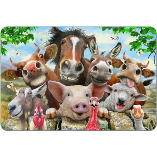 Farm Selfie Horse Pig Chicken Donkey Cow Sheep Home Business Metal Sign