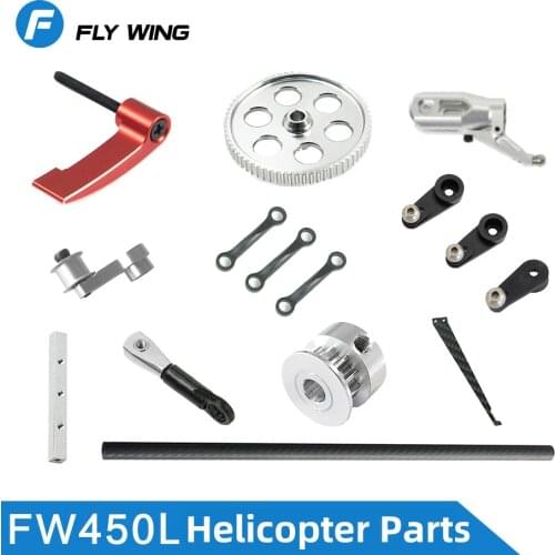 Fly Wing FW450 FW450L RC Helicopter Spare Part Accessories Motor Gear Rotor Holder Swashplate Linkage Rod Set Aluminum Servo Arm